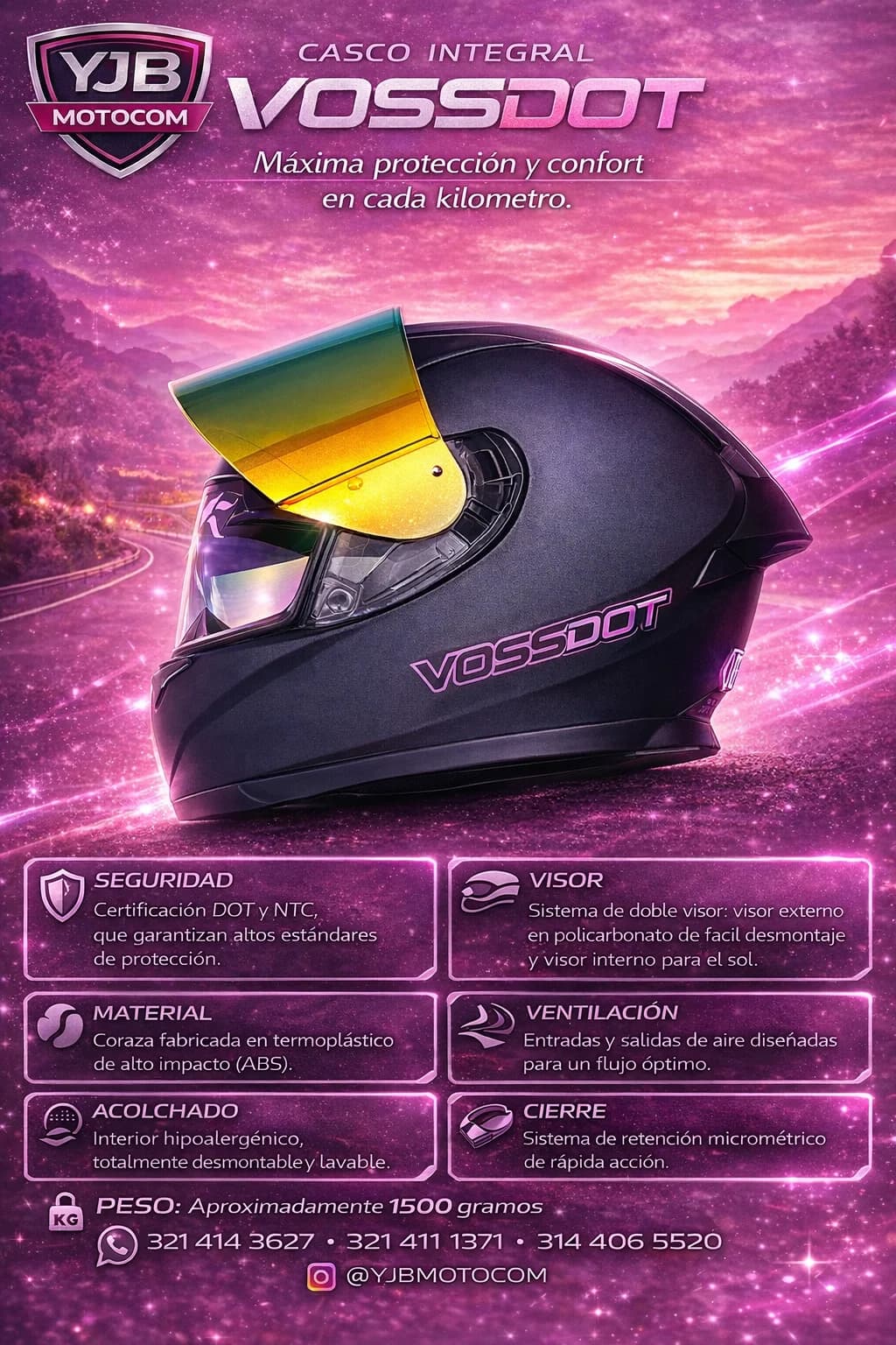 Casco Integral Pro Racing